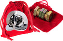 Hanayama Brain Teaser Puzzles with Red Velveteen Drawstring Pouches Bundle for Challenging Mind Games — 1