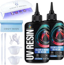 CRAFT RESIN UV Resin Kit with Light - 36W 22 LED Big Lamp and 200g Hard Type Low Viscosity UV Epoxy Resin, Crystal… — 1