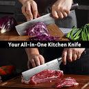 PAUDIN Nakiri Knife - 7" Razor Sharp Meat Cleaver and Vegetable Kitchen Knife, High Carbon Stainless Steel,… — 6