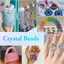 PAXCOO 1820Pcs Crystal Acrylic Beads Faceted Bicone Gem Beads for Jewelry Making (6 MM) — 6