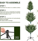 Glitzhome Prelit Artificial Christmas Tree, 7.5ft Full Realistic Majestic Memory Fir with 2,850 Tips and 2,000 Twinkling Micro Lights, 10 Lighting Modes w/Remote Control for Indoor Holiday Decoration — 8