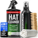 4-in-1 Professional Hat Cleaning Kit - Removes Dirt and Stains, Gentle Hat Cleaner for Baseball Caps, Fitted Cowboy, & Felt Hats, Complete Hat Cleaner with Hat Deodorizer, Brush & Microfiber Cloth — 7
