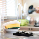 ZAPPOWARE Silicone Sponge Holder -soap Tray - 5.9" X 4.33" Set -2pcs (Black) — 5