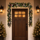 9ft Flocked Pre-Lit Artificial Christmas Garland with Lights — 7