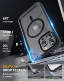 Miracase Magnetic for iPhone 15 Pro Max Case 6.7'' [Compatible with Magsafe] Full-Body Drop Proof Bumper Phone Case for iPhone 15 Pro Max with Built-in 9H Tempered Glass Screen Protector,Black — 4