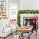 Lvydec Lighted Christmas Pine Garland Decoration, 6ft Artificial Cedar Cypress Christmas Greenery Garland with Lights for Holiday Mantel Fireplace Table Centerpiece — 6