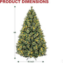 Hykolity 6 ft Prelit Christmas Tree with Pine Needle — 8