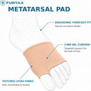 Orthopedic Metatarsal Pads,Ball of Foot Cushions with 3mm Gel,4 Sizes 4