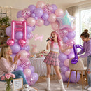 Pink Purple Music Note Iridescent Star Balloons for Birthday Party Decor | Pearl Purple Pink | 35PCS — 5