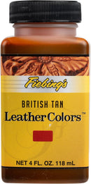 Fiebing's LeatherColors (4 Fl Oz, British Tan) - Leather Dye for Leather - Water-Based, Non-Flammable Formula - Permanent & Penetrating Color for Shoes, Boots, Furniture - Safe for Institution Use — 1