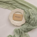 Sage Green Cheesecloth Table Runner 120 Inches Fall Party Home Decorations | 35"x120"(Pack of 1) — 5