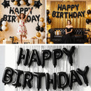 TONIFUL 16 Inch Black Happy Birthday Balloons Banner Decorations for Men — 6