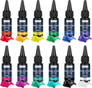 KISREL Transparent Colored UV Resin, 12 Colors 240g Hard Type UV Resin Kit — 1