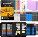Caliart 176PCS Art Supplies Sketching Kit, 100 Sheets 3-Color Sketch Book | Purple — 1