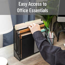 Mind Reader Vertical File Storage, Desktop Organizer, Workspace, Office, Metal Mesh, 12.5"L x 3.75"W x 11.5"H, Black — 6