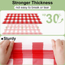 misaya 4 Packs Buffalo Disposable Table Cloth, 54 x 108 Inch Waterproof Plastic Tablecloth, Rectangle Red and White Checkered Table Covers for Picnic, Birthday, Party, Back to School | 54" x 108" - 4 Pack — 2