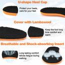 riemot Lamb's Wool Insoles,Fall and Winter Warm Shoe Inserts for Sneakers,Work Shoes,Hiking Shoes,Breathable and Comfortable Replaceable Sole Insoles for Women/Men,Black EU39/US6 — 2