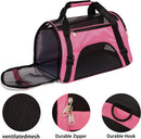 MuchL Cat Carrier for Cats Soft-Sided Travel Pat Carrier for Cat with Wooden Padding Board Airline Approved Lightweight Comfortable Cat Bag for Puppy Small Pets (Small, Pink) — 4