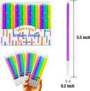 120 Pcs Tall Thin Birthday Candles Rainbow | 5.5 (Pack of 3) — 3