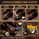 Shoe Shine Kit –18-in-1 Leather Shoe Polish Kit with Saddle Soap,Mink Oil,Black/Brown/Neutral Shoe Polish,Horsehair Brushes,Leather Boot Polish,Cleaning & Conditioning–Gift for Men & Women & Cowboy — 2