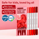 ARTISTRO 5 Red Tones Dual-Tip Acrylic Paint Marker Pens for Drawing — 8