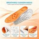 4D Cloud Steppers Insoles for Men and Women, Work Boot Cushioning Inserts - Orange — 2