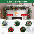 Christmas Garland,Christmas Garland with Lights, Christmas Decoration,9FT/2.7M, for Mantle, Home, Stairs, Fireplace, Porch, Door,Indoor/Outdoor (Green) — 4