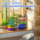 Simple Trending 2 Pack 8 Tier Letter Tray Paper - Mesh Desk File Organizer for Office School Desktop, Black — 3
