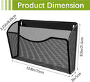 EasyPAG Wall File Organizer 3 Pack, Hanging File Organizer Wall Mount, Metal Mesh Folder Holder for Letter/A4 Papers, Mail Sorter for Office, Classroom, Home, Black — 4