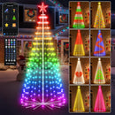 8FT Outdoor Christmas Tree Decorations Smart App Control, DIY Patterns Prelit Multicolor Outdoor Christmas Tree Light Show, Waterproof Magical String Lights with Remote Music Timer for Yard — 1