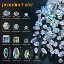 1500 Pcs Crystal Glass Beads for Jewelry Making – 12 Styles Bicone, Rondelle, Cube, Teardrop & 3mm Spacer Beads, DIY… — 2