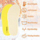 riemot 2 Pairs Memory Foam Wool Insoles for Crocs Clogs,Garden,Nurse,Chef,Wide Toe Box Shoes - Warm Replacement Thin Inserts for Women/Men Beige EU37-38/US 5 - 2 Pairs Wool Beige — 3