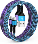 2Pack Carplay Cable for iPhone 18 Pro 17 USB A to USB C Fast Charging Cord 1
