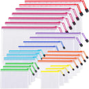 24pcs Mesh Zipper Pouch Bags 8 Sizes Plastic Clear Pouches for Organization