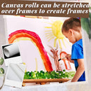 Kinlop 48 Inch X 20 Feet Double Primed Cotton Canvas Roll, White — 4