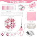 Fayoo 11 Pcs Pink Office Supplies Set Mesh Desk Organizer Accessories Kit — 3