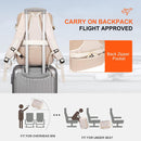 PIJUSHI Laptop Travel Backpack Carry On Flight Approved Fits 16 inch Laptop | Beige — 5