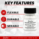 Angelus 1 oz Leather Paint, 1 Fl Oz (Pack of 1), Sterling Silver — 2