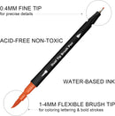 Piochoo Dual Brush Marker Pens for Adult Coloring Books,24pcs Markers | 24 Colors — 3