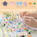 Sistenia 480PCS Assorted Acrylic Beads for Bracelet Making Kit with String — 2