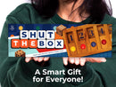 BSIRI Classic Shut The Box Game Wooden 12 Numbers with Math Lover Player Wood Box of Brain Teaser Puzzles Single Player Original Wood Dice and Close flip Number Board Games Adults Travel Mini Size — 5