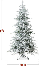 Best Choice Products Lighted Aspen Christmas Tree, 6ft Flocked Artifical Noble Fir, Pre-Lit White & Multicolored LED Lights Premium Holiday Décor - Green — 2