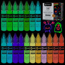 Artecho Glow in the Dark Acrylic Paint Set – 18 Colors x 11ml (0.37oz) | Pen | 0.37 Fl Oz (Pack of 18) — 1