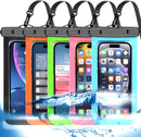 Famoby 5 Pack Multicolor Waterproof Phone Pouch, Cell Phone Case Dry Bag,Protection Level: IP68,Beach Cruise for iPhone,Samsung,and More,Lanyard Included,(Fits Up to 8.3"),Black,Blue,Pink,Orange,Green — 1