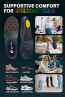 GED Carbon Fiber Insoles for Men & Women, High Arch, Heavy Duty 220 lbs — 8