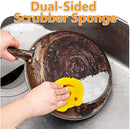 5 Pack Scrub Sponge, Dual-Sided Temperature Controlled Kitchen Sponge for Dishes, Frog Bulk Sponges Household… — 3