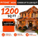 Piteno® 1200 sqft Spider Webs Halloween Decorations with 40 Fake Spiders, Stretchable Halloween Spider Webs for Indoor Outdoor Haunted House Yard Porch Party Decor (Orange) — 2