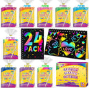 Party Favors for Kids 4-8-12: 24 Pack Scratch Rainbow Art Crafts Notebook — 1
