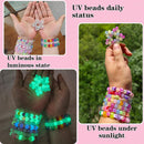 5 Boxes Pony Beads Bracelet Kit, UV Color-Changing & Glow Kandi Beads — 3