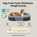 Brand Bedsure 360°Oval Bolster Orthopedic Dog Beds Large Sized Dog,35" Grey